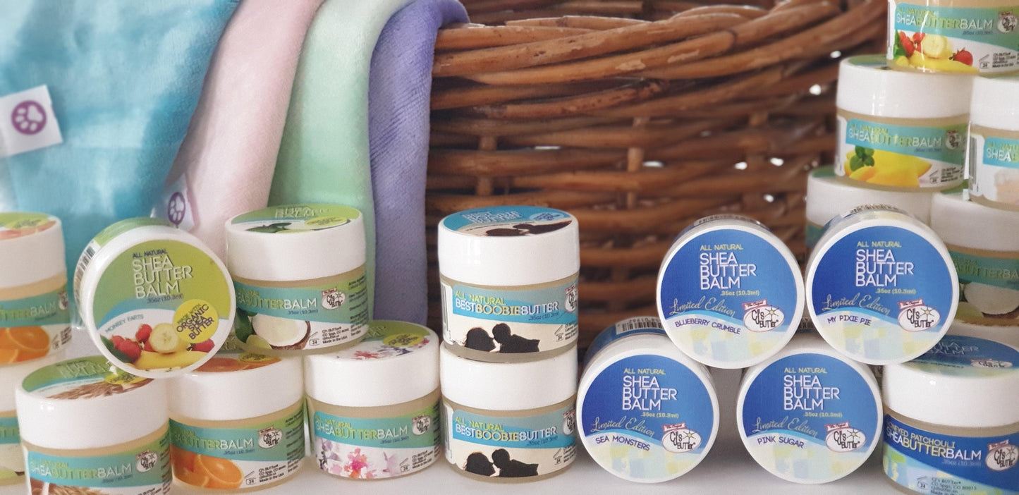 SHEA BUTTER BALM - Mini Sample Pack - Baby Bare Cloth Nappies