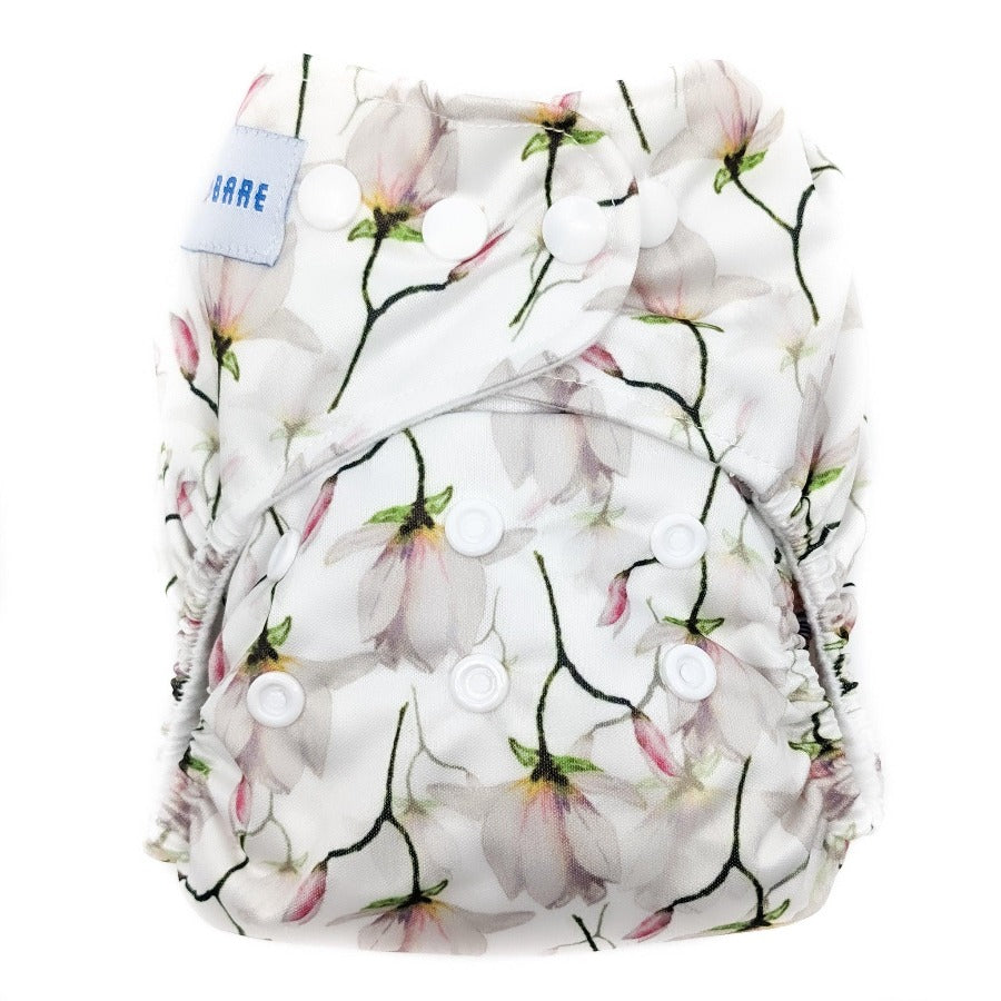 Cloth nappy with floral print