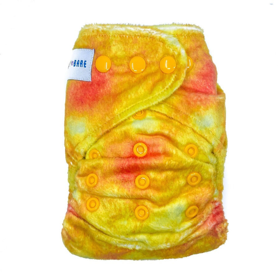 Carnival Watercolour Minky Nappies - Baby Bare Cloth Nappies