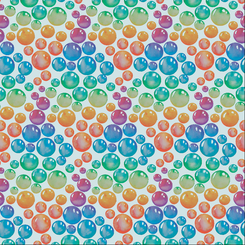 Fabric print with bubbles