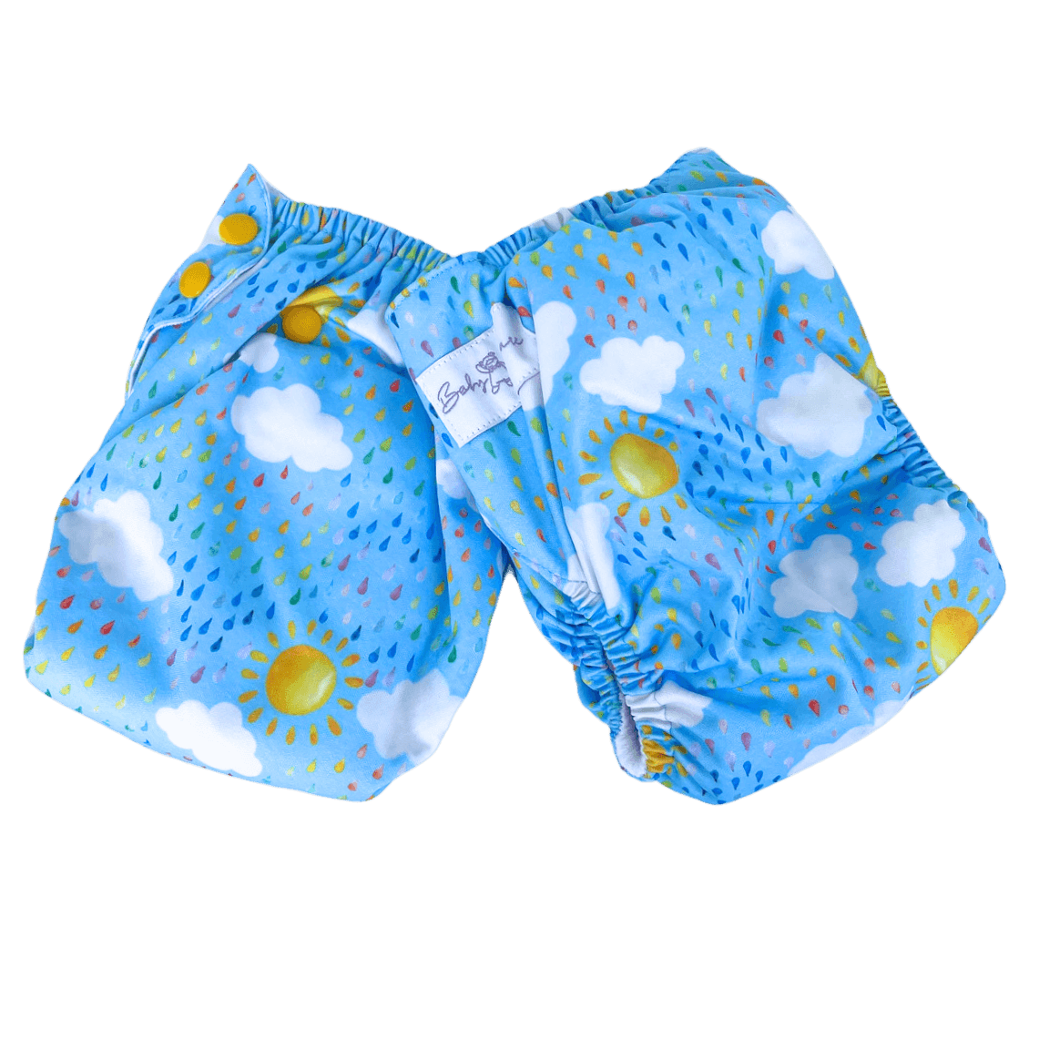Teddy Bare Side Snap - Story Book - Baby Bare Cloth Nappies