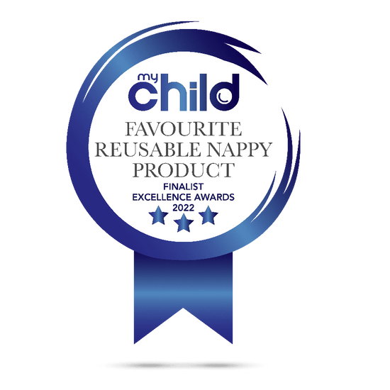 Award logo for favourtie reuseable cloth nappy. 
