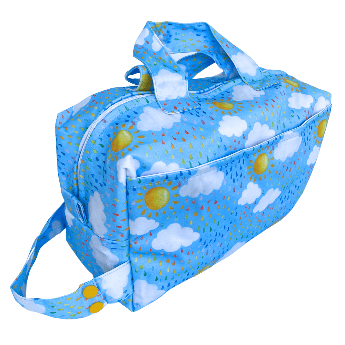 Pod wet bag with rain print