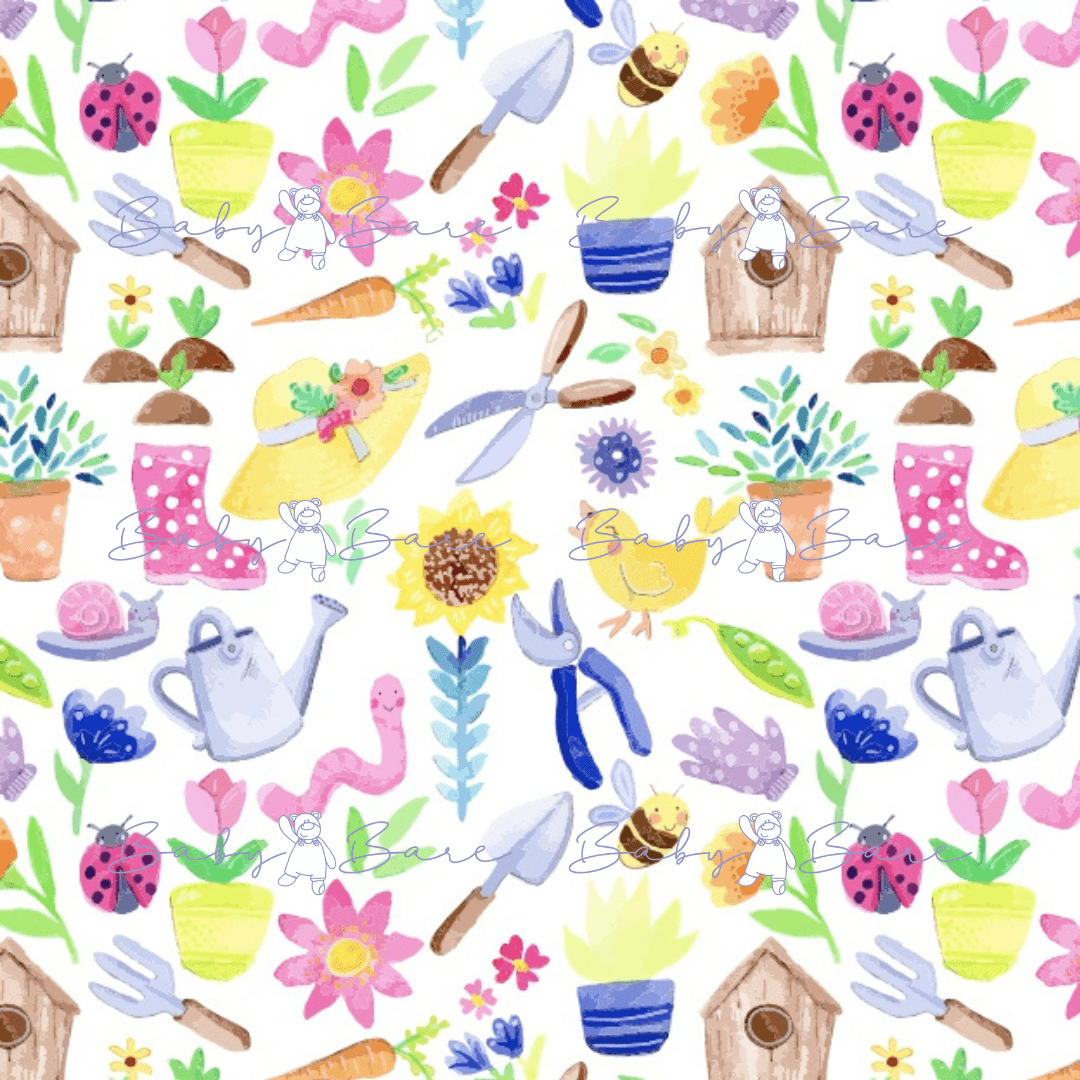 Print swatch with garden theme