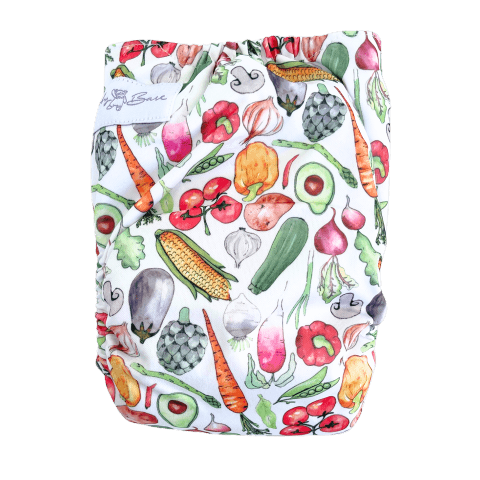 Teddy Bare Side Snap - Story Book - Baby Bare Cloth Nappies