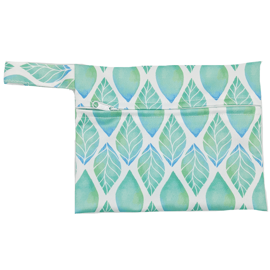 Bag with mint leaves print