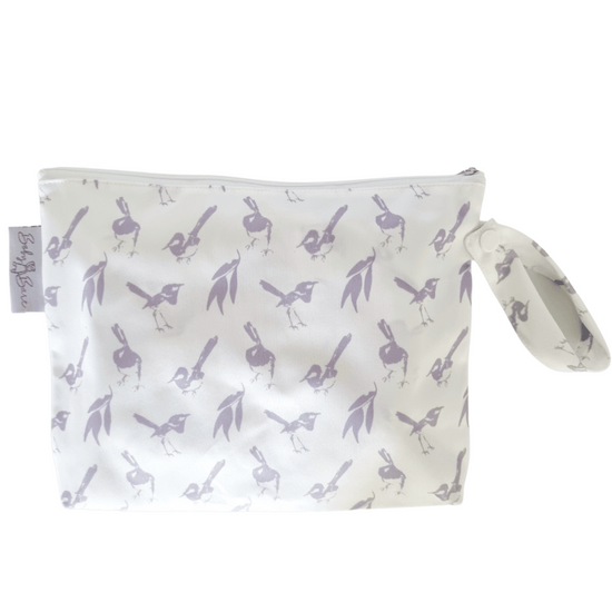 Mini bag with purple birds. 