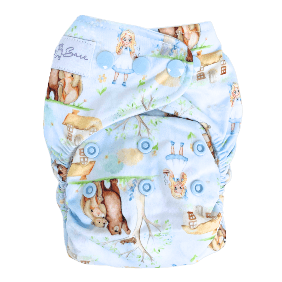 Load image into Gallery viewer, Cloth nappy with goldilocks print
