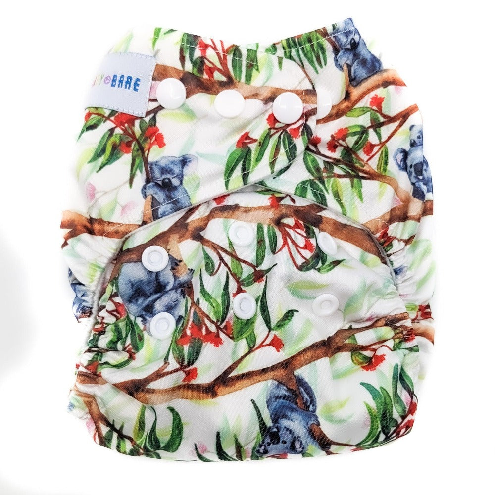 Load image into Gallery viewer, Koala printed cloth nappy
