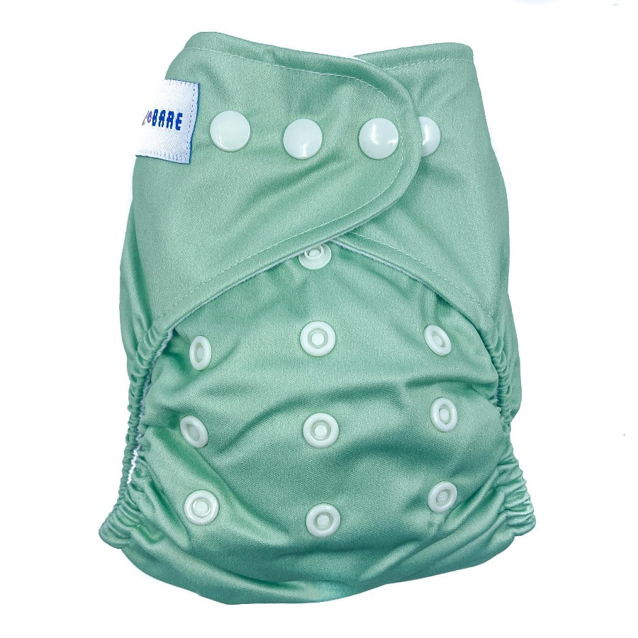 Mint coloured cloth nappy product shot