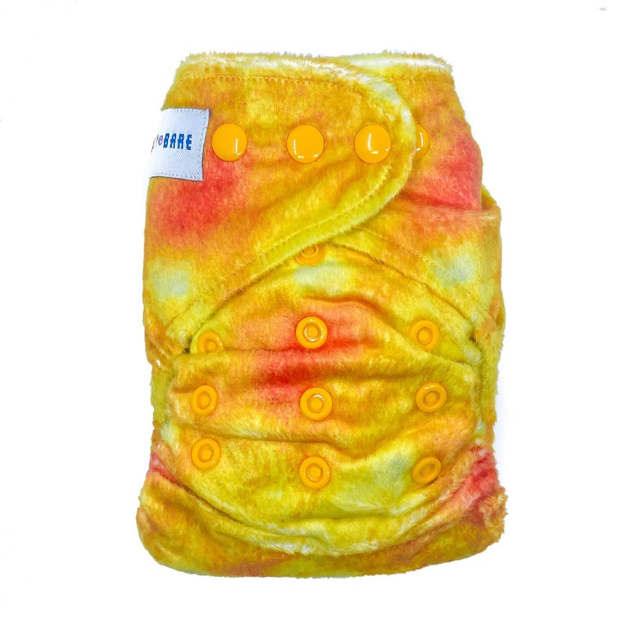 Load image into Gallery viewer, Carnival Watercolour Minky Nappies - Baby Bare Cloth Nappies
