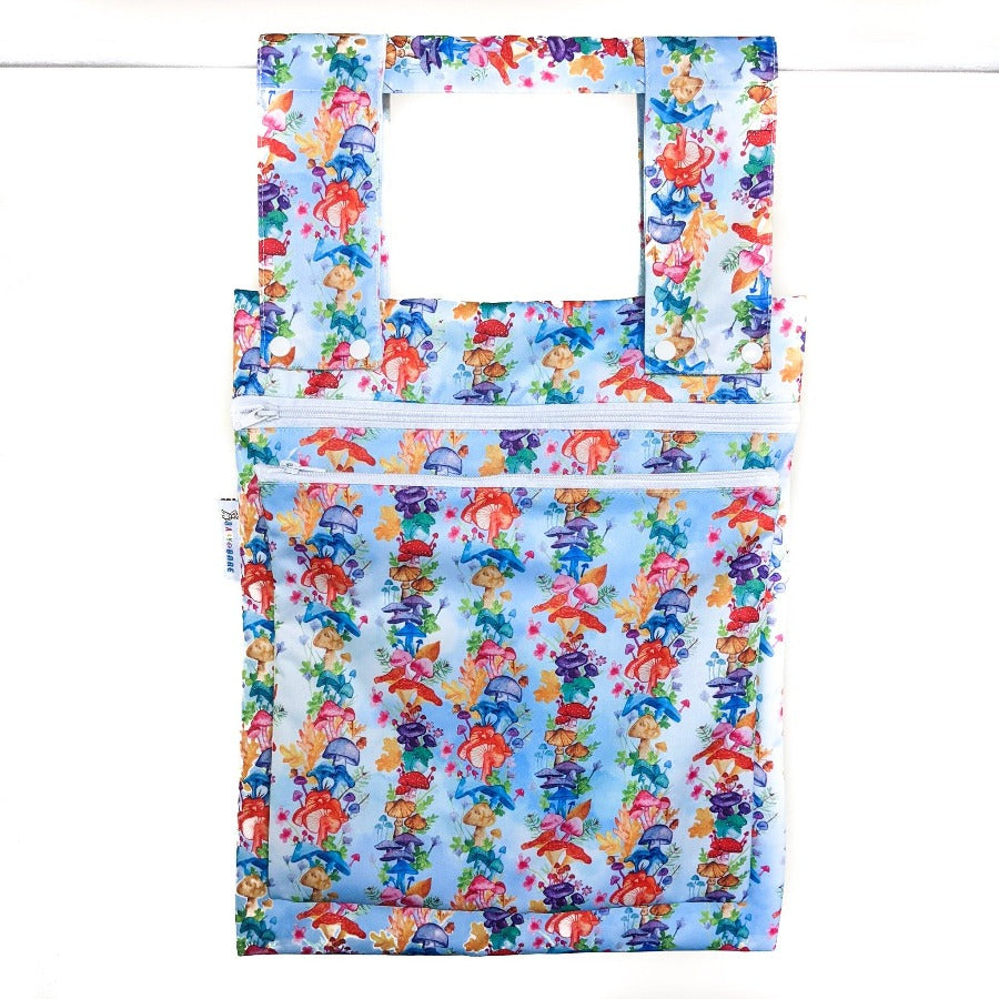 
                  
                    Double bag with mushroom print.
                  
                