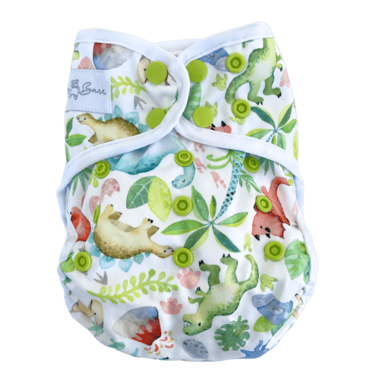 Load image into Gallery viewer, Dinosaur cloth nappy.
