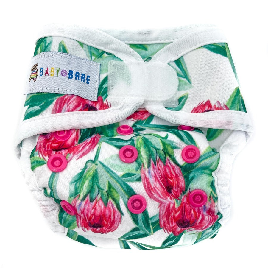 
                  
                    Velcro cover with pink protea fabric print. 
                  
                