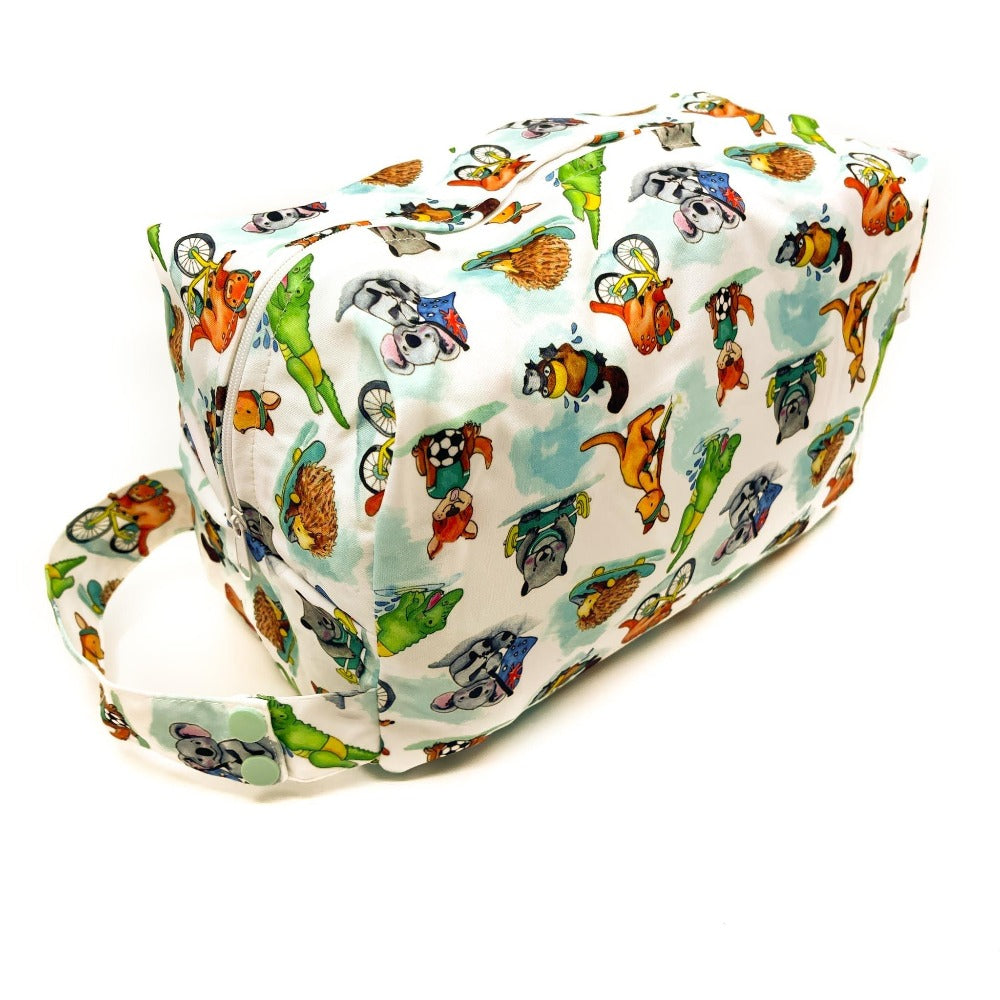 
                  
                    Pod style bag with olympic print
                  
                