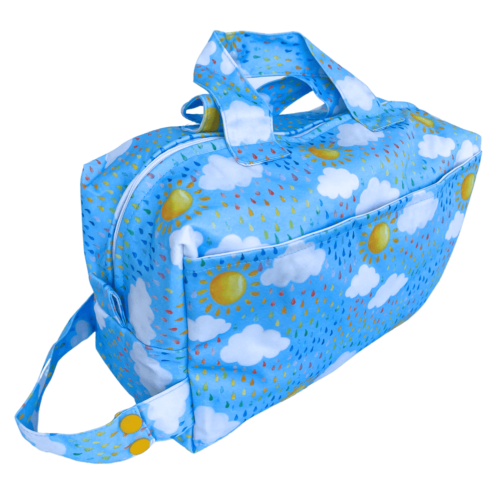 
                  
                    Pod wet bag with rain print
                  
                