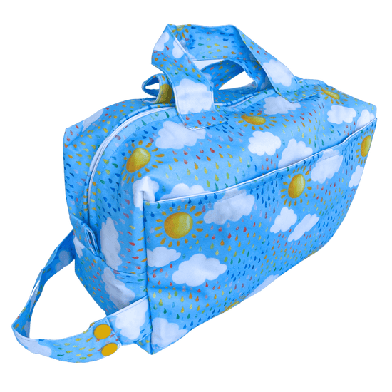 Load image into Gallery viewer, Pod wet bag with rain print
