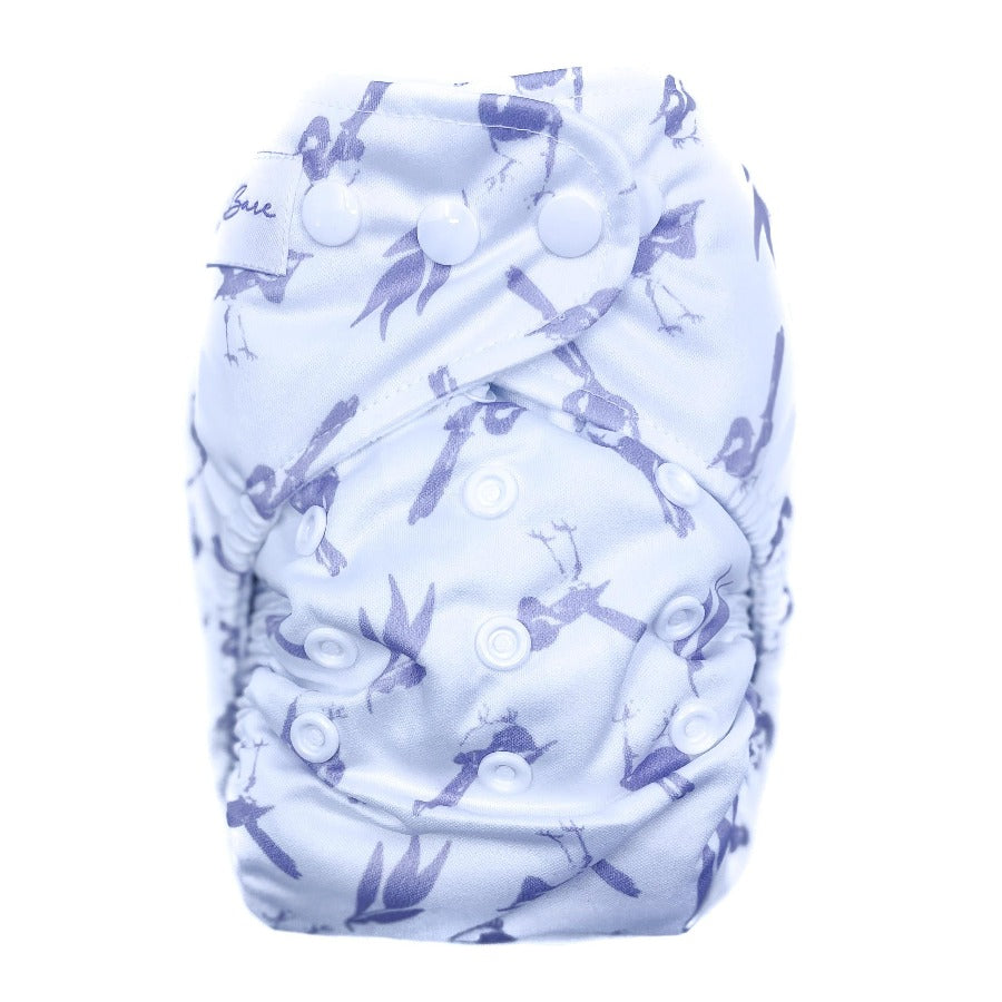 Cloth nappy with wren print