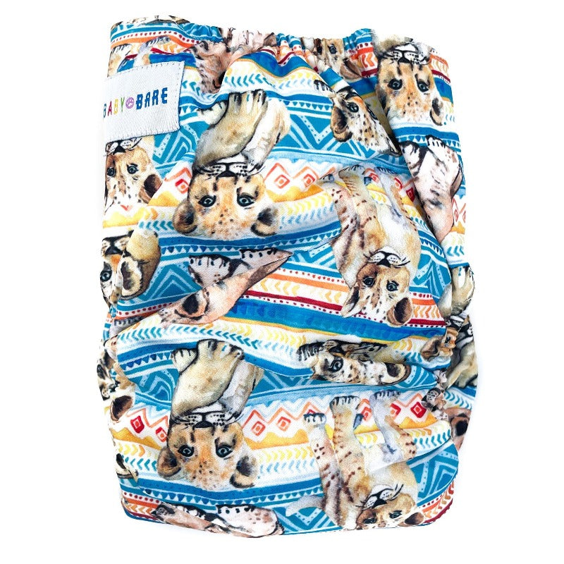Teddy Bare Side Snap - Sunshine Collection - Baby Bare Cloth Nappies