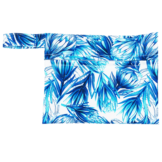 bag with blue palms