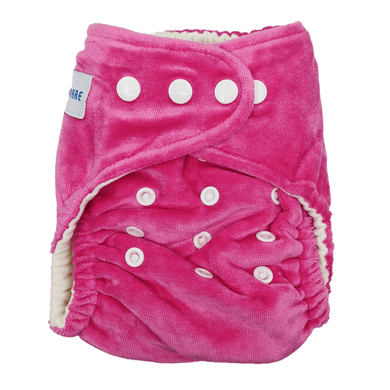 Hot Pink cloth nappy. 