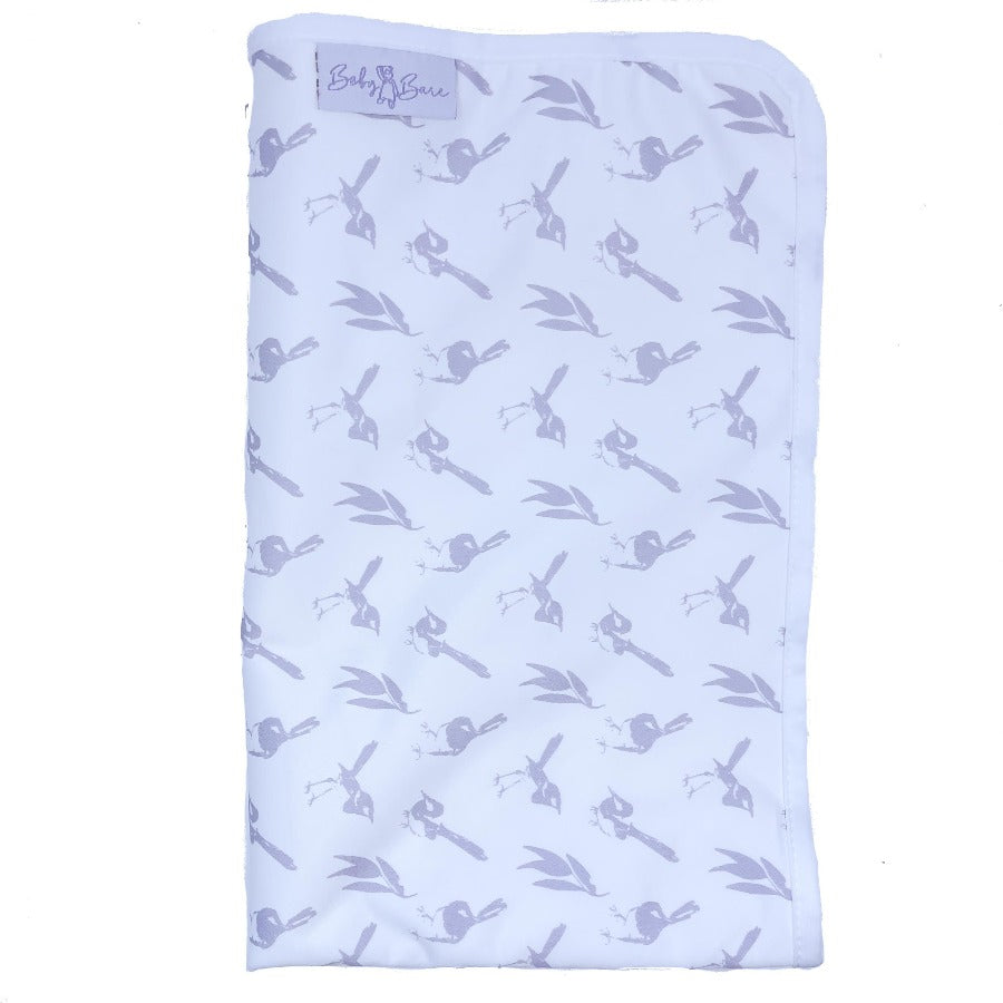 
                  
                    Change mat with purple bird fabric
                  
                