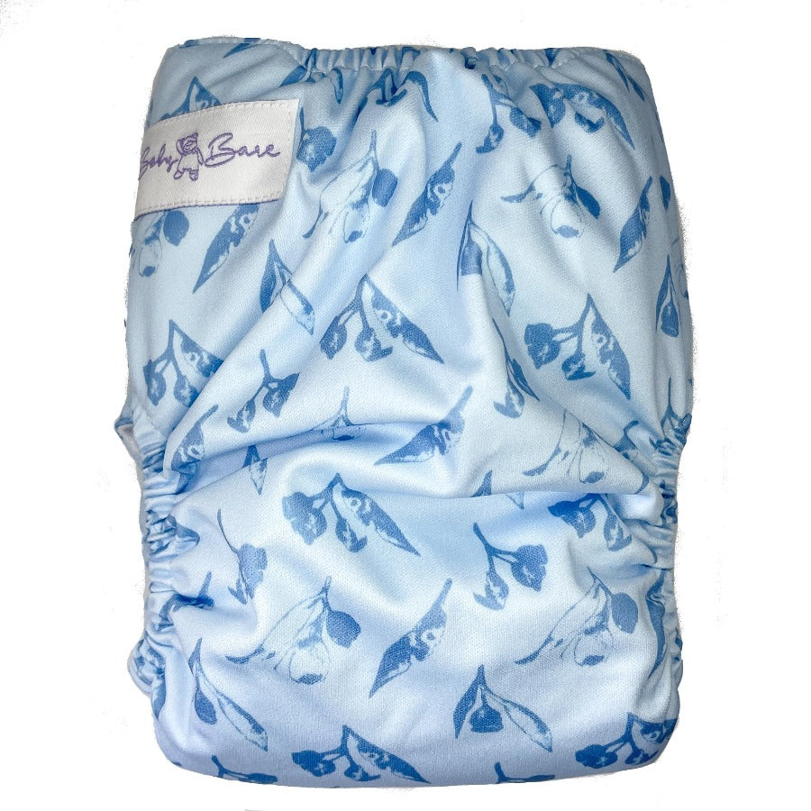 
                  
                    Blue gumnut printed nappy
                  
                
