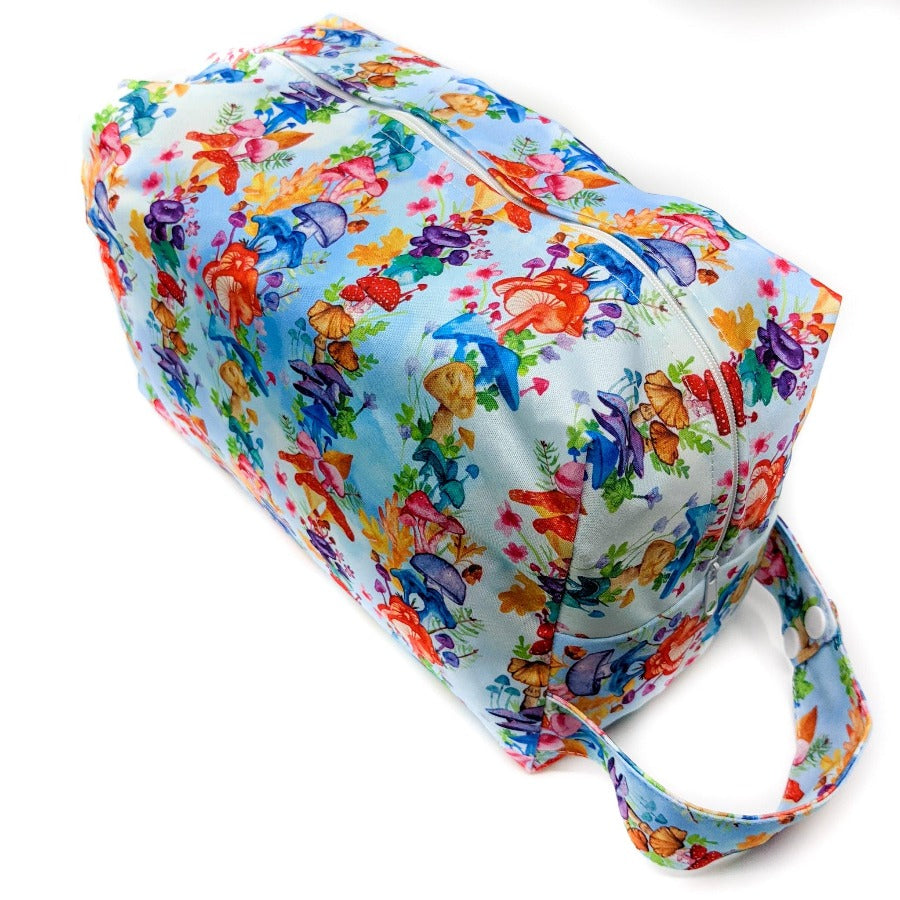
                  
                    Pod bag with mushroom print.
                  
                