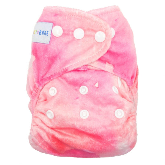 Load image into Gallery viewer, Carnival Watercolour Minky Nappies - Baby Bare Cloth Nappies
