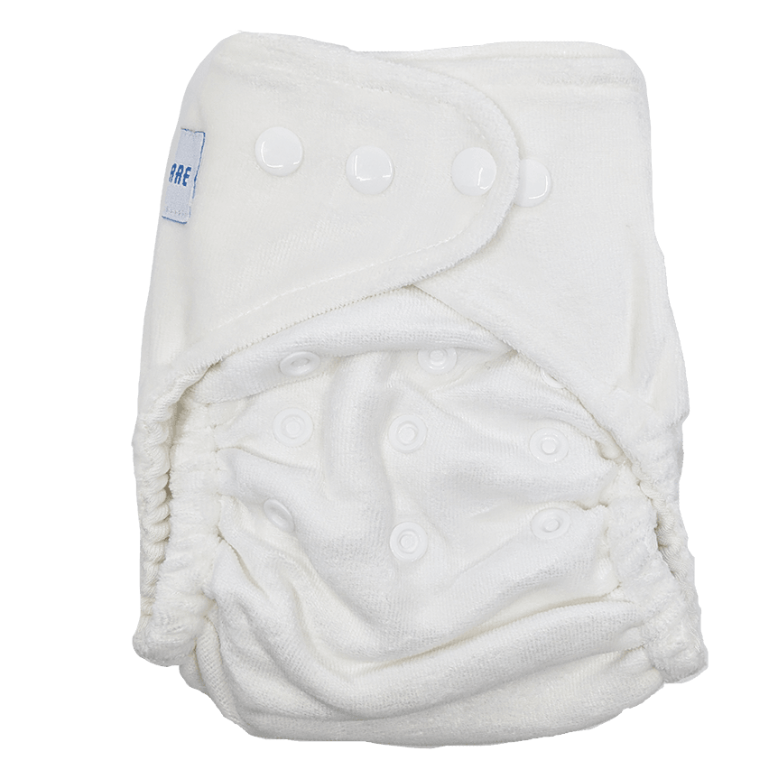 White cloth nappy.